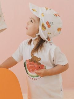 ジェラート ピケ キッズアンドベイビー(gelato pique Kids＆Baby)の【接触冷感】【BABY】フルーツアニマルワンポイントTシャツ トップス