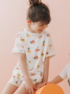 gelato pique Kids＆Baby/【KIDS】フルーツアニマル柄Tシャツ/Tシャツ/カットソー