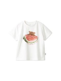 gelato pique Kids＆Baby/【KIDS】フルーツアニマルワンポイントTシャツ/Tシャツ/カットソー