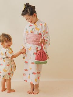 gelato pique Kids＆Baby/【ONLINE限定】【KIDS】フルーツ柄浴衣セット/セットアップ