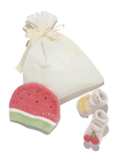 gelato pique Kids＆Baby/【ラッピング済み】【BABY】フルーツキャップ＆ソックスSET/ギフト