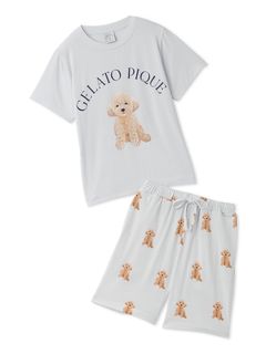 gelato pique Kids＆Baby/【JUNIOR】 DOG柄Tシャツ&ショートパンツセット/ギフト