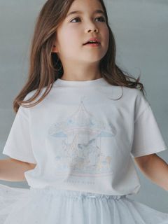 gelato pique Kids＆Baby/【KIDS】メリーゴーランドワンポイントTシャツ/Tシャツ/カットソー