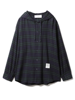 /【MISTERGENTLEMAN×HOMME】FLANNEL BLACKWATCH HOODED LOUNGE SHIRT/Tシャツ・カットソー