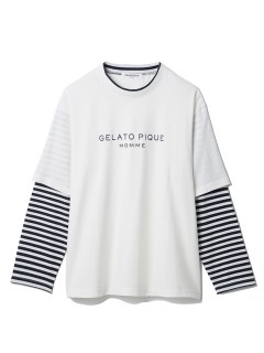 GELATO PIQUE HOMME/【HOMME】ワンポイントロゴレイヤードロングＴシャツ/Tシャツ/カットソー