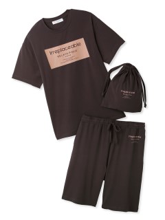 GELATO PIQUE HOMME/【ONLINE限定】【HOMME】ワンポイントロゴTシャツ ハーフパンツ巾着セット/セットアップ