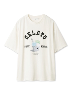 GELATO PIQUE HOMME/【HOMME】レーヨンベアワンポイントTシャツ/Tシャツ/カットソー