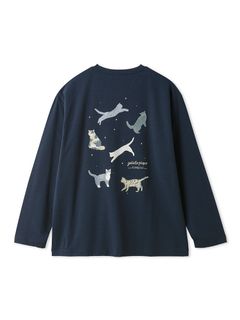 GELATO PIQUE HOMME/【HOMME】ネコ柄ワンポイントロンT/Tシャツ/カットソー
