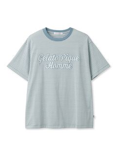 GELATO PIQUE HOMME/【HOMME】チェーンステッチロゴボーダーTシャツ/Tシャツ/カットソー