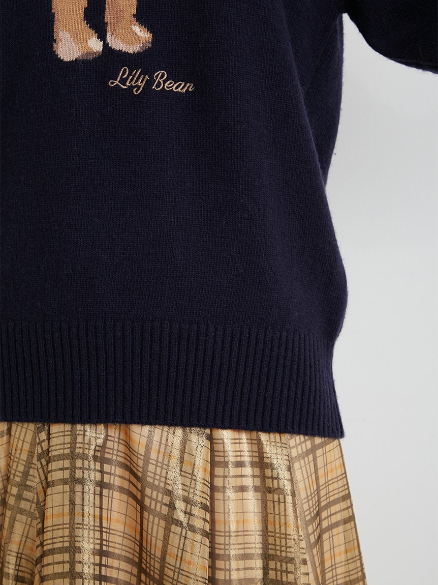 Lily Bearケーブルニットプルオーバー リリーブラウン くま ニット