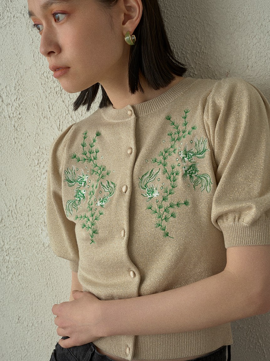 LILY BROWN×KEITA MARUYAMA】金魚刺繍カーディガン（カーディガン