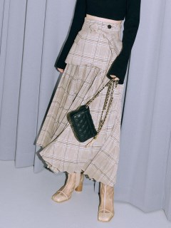 リリーブラウン(LILY BROWN)のプリーツコルセットスカート マキシ丈/ロングスカート