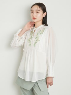 LILY BROWN/ミモザ刺繍トップス/カットソー/Tシャツ