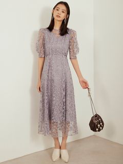 LILY BROWN/チュール刺繍ドレス/ドレス