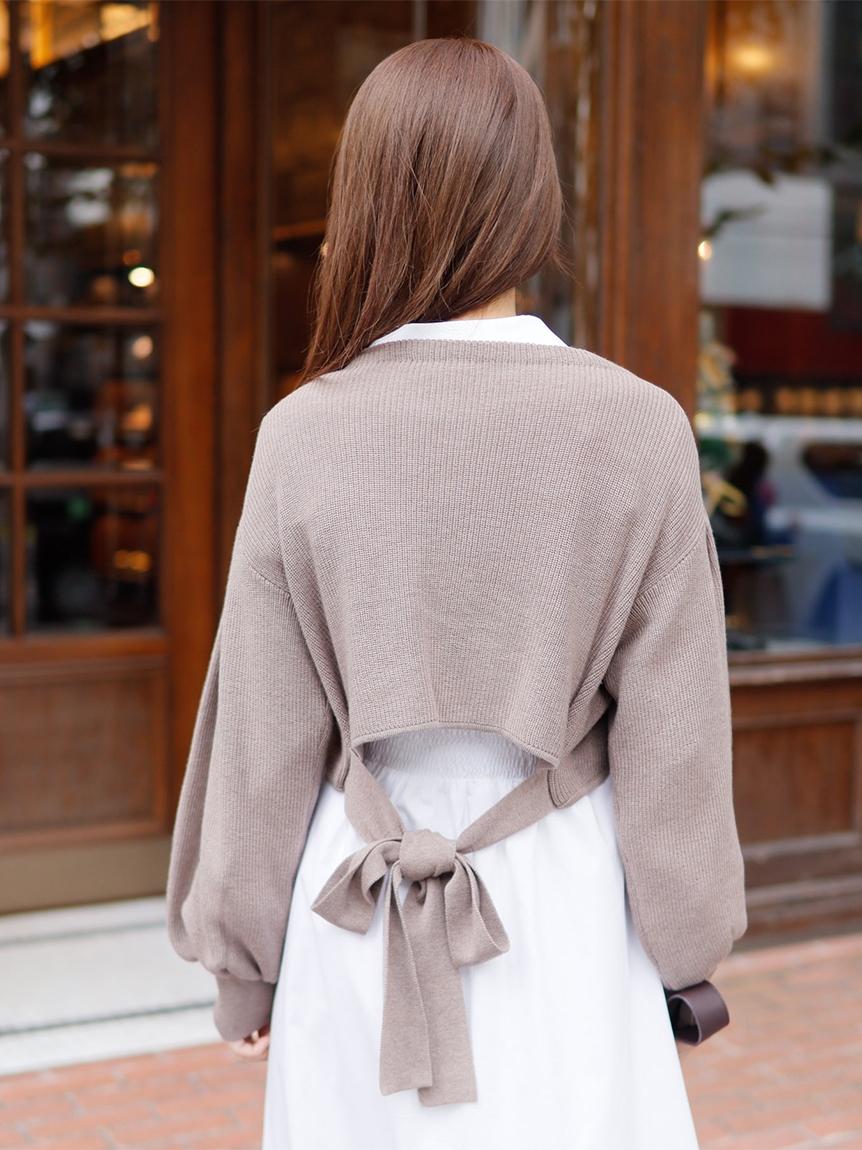 クロップドニット×シャツワンピースSET(その他ワンピース)|LADYMADE