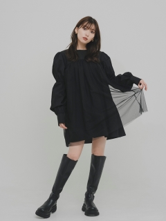 リーンモーメント(LEANN MOMENT)のVolume Sleeve Mini Dress ミニワンピース