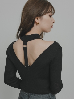 LEANN MOMENT/Back ring knit top/ニット