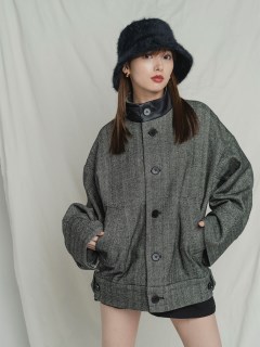LEANN MOMENT/Herringbone Jacket Coat/その他アウター