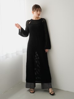 LEANN MOMENT/Mesh Knit Dress/その他ワンピース