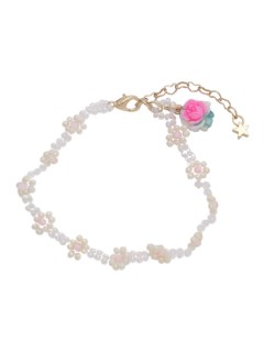 MICHU COQUETTE/Beads　Bracelet／Pink　flower/ブレスレット/バングル