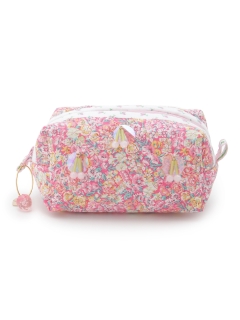 MICHU COQUETTE/LIBERTY PRINT Fabric Pouch + Pink cherry/ポーチ