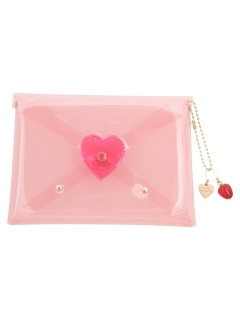 MICHU COQUETTE/Letter Pouch /Clear Pink/ポーチ