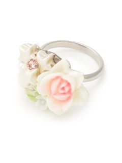 MICHU COQUETTE/Rose relaunch cabochon + bijou Ring / Silver/リング