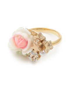 MICHU COQUETTE/Rose relaunch cabochon + bijou Ring / Gold/リング