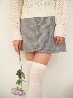 MEME Vintage/gingham Check skirt/膝丈/ミディ丈スカート
