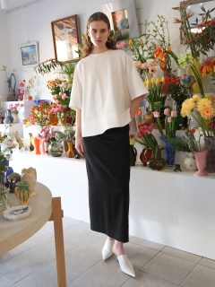 MIESROHE/sustainable ウエストデザインロングスカート/マキシ丈/ロングスカート
