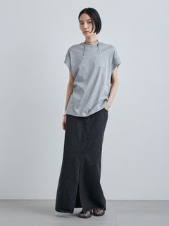 MIESROHE/sustainableデニムナロースカート/マキシ丈/ロングスカート