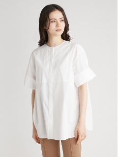 Mila Owen/カフスデザイン半袖ドレスシャツ/シャツ/ブラウス