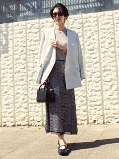Mila Owen/ウエストゴムスパンコールストレートスカート/マキシ丈/ロングスカート