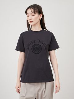 Mila Owen/クラックフロッキーカレッジTシャツ【手洗い可能】/カットソー/Tシャツ