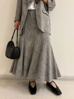 Mila Owen/裾フレアマキシ丈シアーナロースカート/マキシ丈/ロングスカート