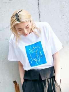 null./〈SELENAHELIOS×null.〉FACE プリントTシャツ/カットソー/Tシャツ