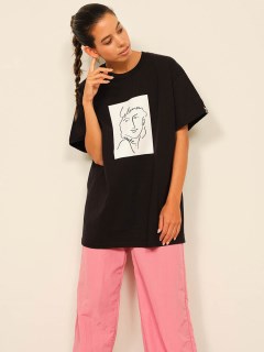 null./〈SELENAHELIOS×null.〉FACE プリントTシャツ/カットソー/Tシャツ
