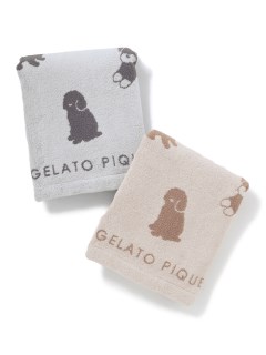 gelato pique/【ラッピング済み】DOG柄バスタオル２枚SET/セットアップ