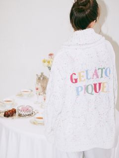ジェラート ピケ(gelato pique)の【15th】カラースプレーアランショールカーディガン カーディガン