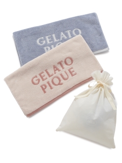 gelato pique/【ラッピング済み】バイカラーロゴバスタオル２枚SET/バスタオル