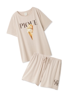 gelato pique/【ラッピング済み】COOLレーヨンアイスロゴTシャツ&ショートパンツSET/セットアップ