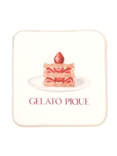 gelato pique/strawberryモチーフ柄ハンドタオル/ハンカチ/ハンドタオル