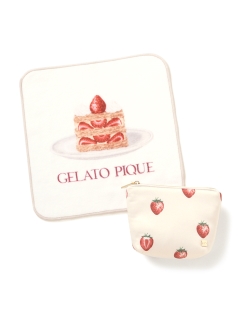 gelato pique/【ラッピング済み】strawberry柄ポーチ＆ハンドタオルSET/ライフスタイルグッズ