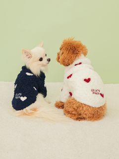 GELATO PIQUE CAT&DOG/【USAGI ONLINE限定】【HOLIDAY】【CAT&DOG】ハートアランハイネックプルオーバー/ペット服