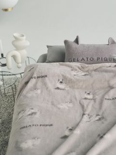 ジェラート ピケ スリープ(gelato pique Sleep)の【Sleep】CAT/DOGプリント毛布 ライフスタイルグッズ