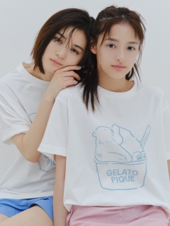 gelato pique/【COOL】しろくまワンポイントTシャツ/Tシャツ/カットソー