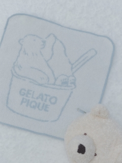 gelato pique/しろくまワンポイントジャガードハンドタオル/ハンカチ/ハンドタオル