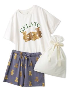ジェラート ピケ(gelato pique)の【ラッピング済み】ベアワンポイントTシャツ＆ショートパンツSET セットアップ