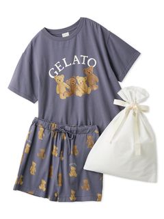 gelato pique/【ラッピング済み】ベアワンポイントTシャツ＆ショートパンツSET/セットアップ
