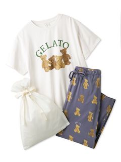 gelato pique/【ラッピング済み】ベアワンポイントTシャツ＆ロングパンツSET/セットアップ